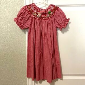 Smocked Santa farm dress